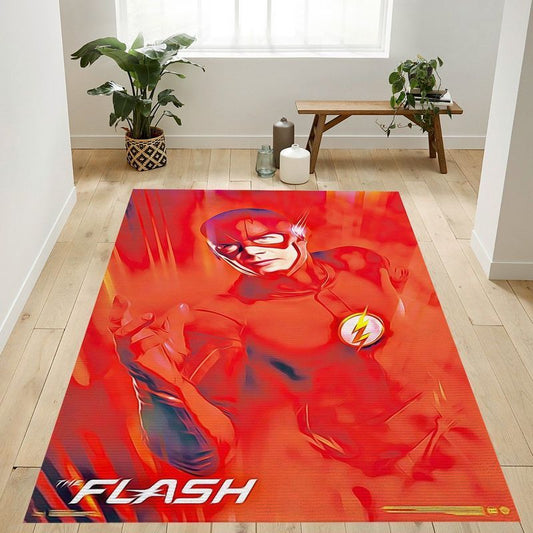 Barry Allen Dc Comics Tv The Flash Key Art Carpet Area Rug