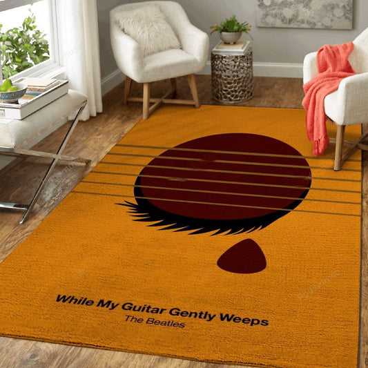 The Beattles While My Guitar Gently Weeps Music Art Carpet Area Rug