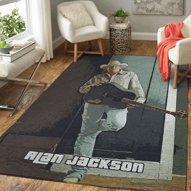 Alan Jackson Country Music Singer And Songwriter Art Carpet Area Rug