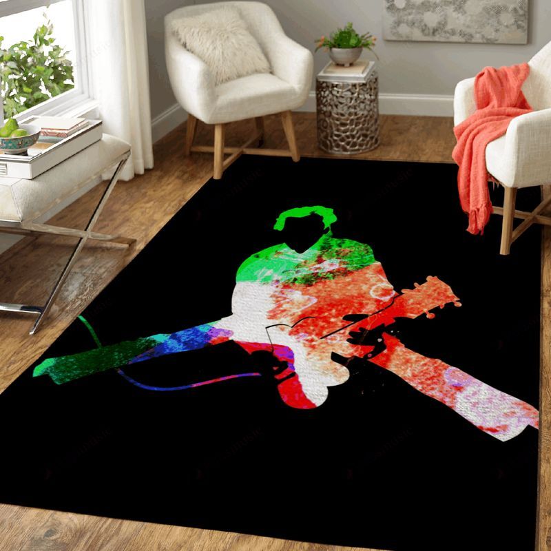 Chuck Berry Music Legends On Stage Art Carpet Area Rug
