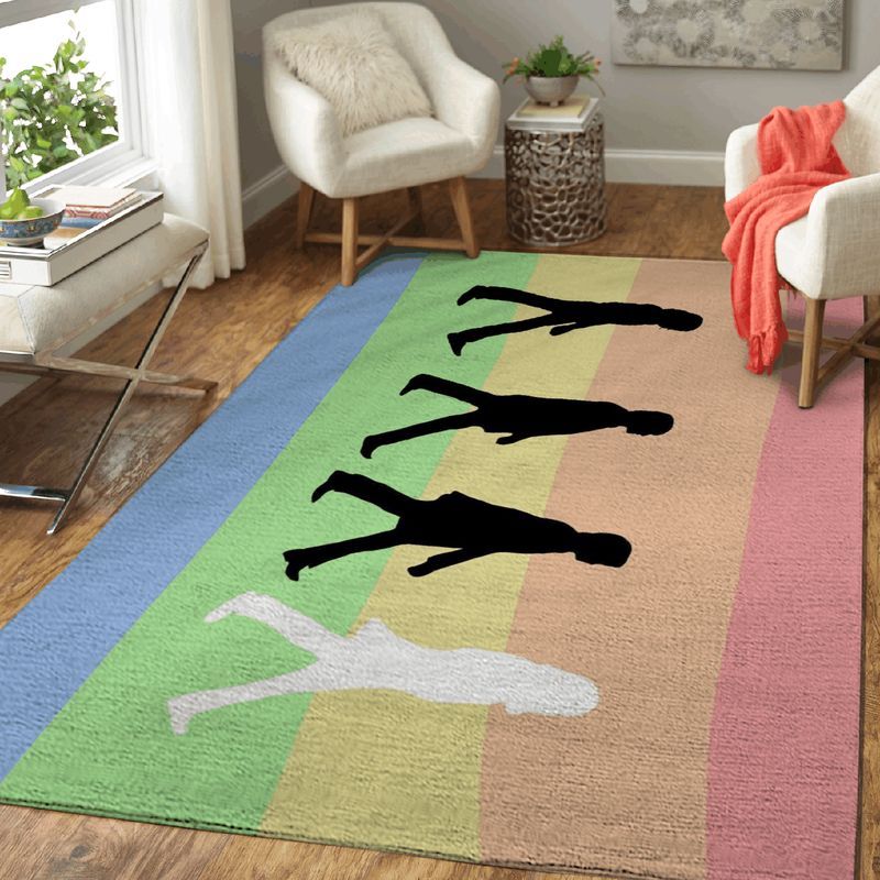 The Beatles Abbey Road Album Rainbow Art Carpet Area Rug