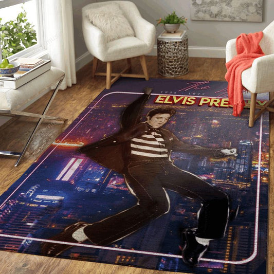 The Legend Elvis Presley Tonight Show Music Art Carpet Area Rug