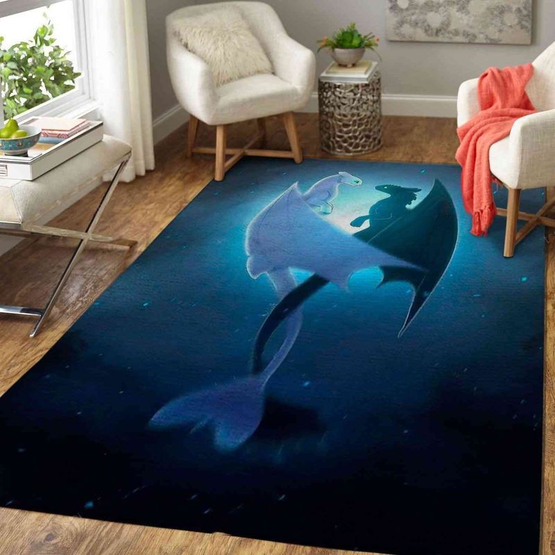 Toothless Light Fury How To Train Your Dragon 1 Carpet Area Rug