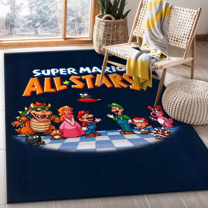 Super Mario All Stars Carpet Area Rug