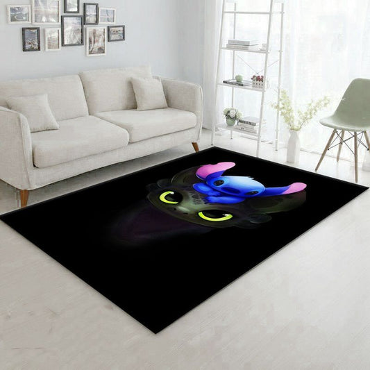 Stitch Toothless Cute Carpet Area Rug