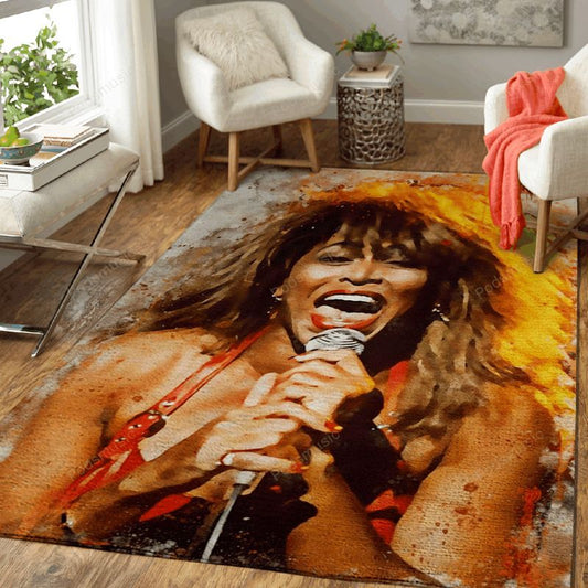 Tina Turner Music Art Carpet Area Rug