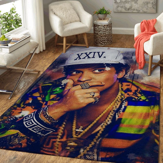 Bruno Mars Singer And Songwriter Pop Art 3 Carpet Area Rug