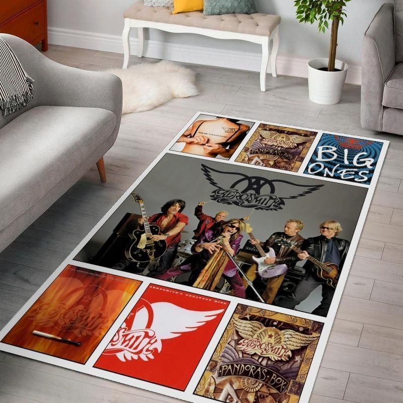 Aerosmith Ver 6 Living Room Music Band Carpet Area Rug