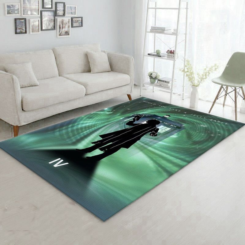 4th Doctor With Tardis Carpet Area Rug