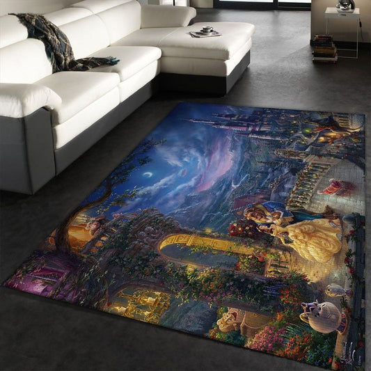 Beauty And The Beast Disney Ver 2 Carpet Area Rug