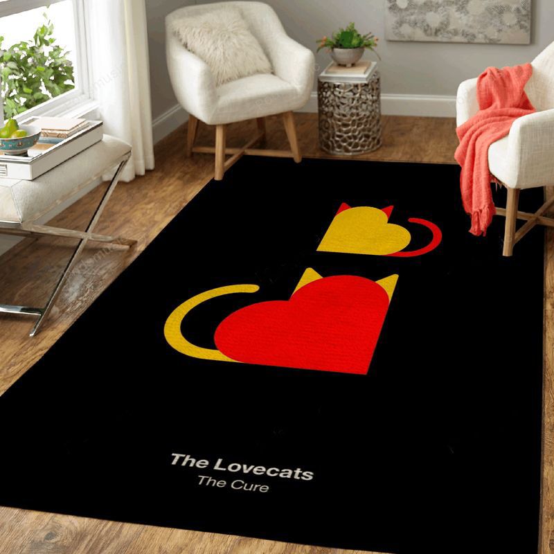 The Lovecats Music Art Carpet Area Rug