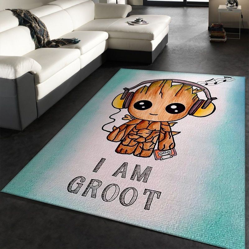 Baby Groot Guardians Of The Galaxy Marvel Movies Carpet Area Rug 2