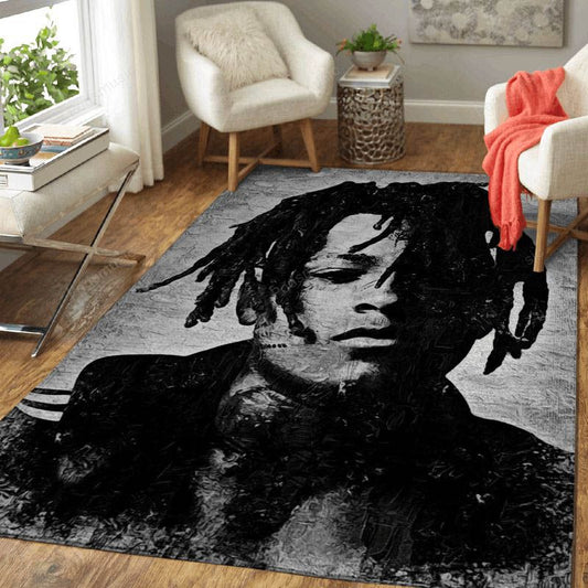Xxx Tentaction Music Monochrome Art Carpet Area Rug