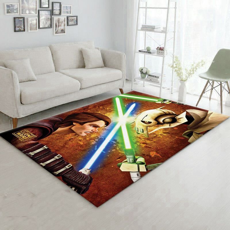 Anakin Vs Grievous Star War Character Carpet Area Rug