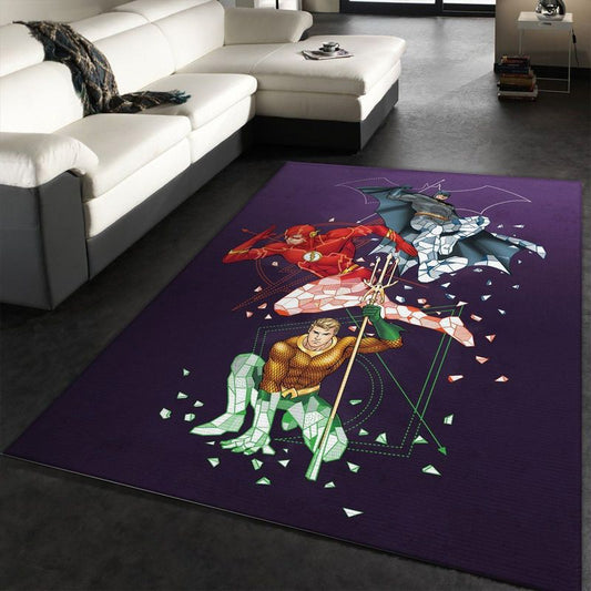 Super heroes Aqua man The Flash Batman Carpet Area Rug