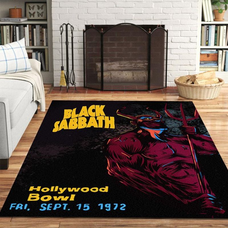 Black Sabbath Legend Rock Band Music Hollywood Bowl Carpet Area Rug