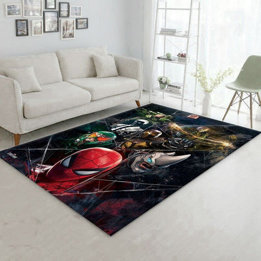 Tom Holland Spiderman Marvel Superhero Bad Guys Carpet Area Rug