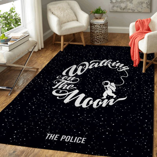 Walking On The Moon Music Art Carpet Area Rug
