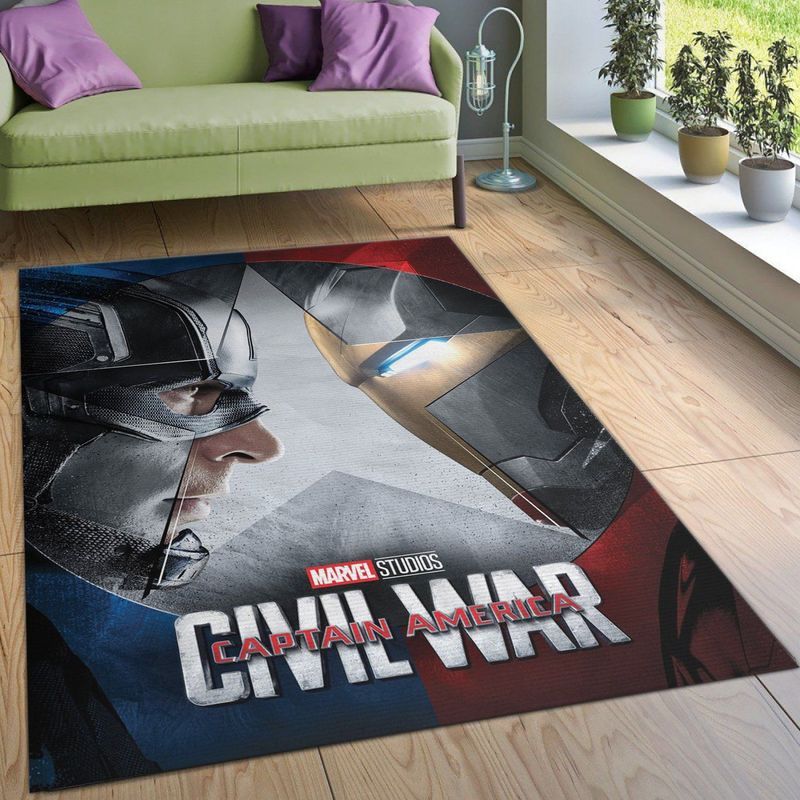 Captain America Civil War Movie Carpet Area Rug