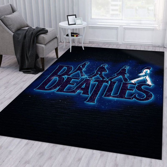 The Beatles abbey road glow font Carpet Area Rug