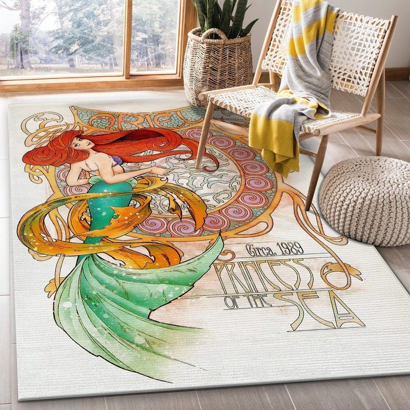 Ariel Disney Princess Characters Disney Movies Carpet Area Rug 3