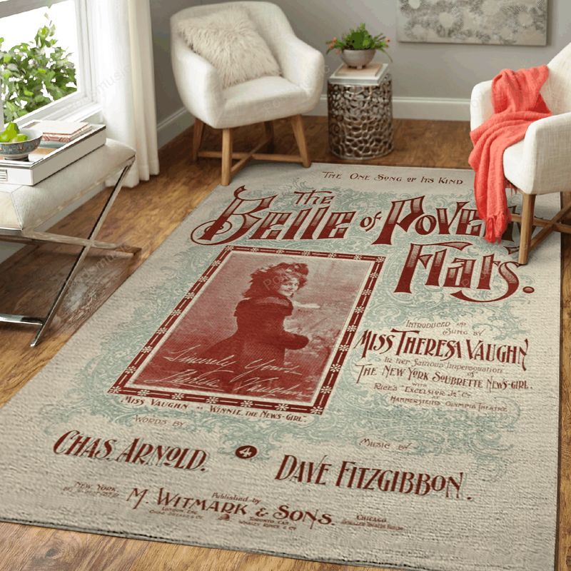 The Belle Of Poverty Flats Music Art Carpet Area Rug