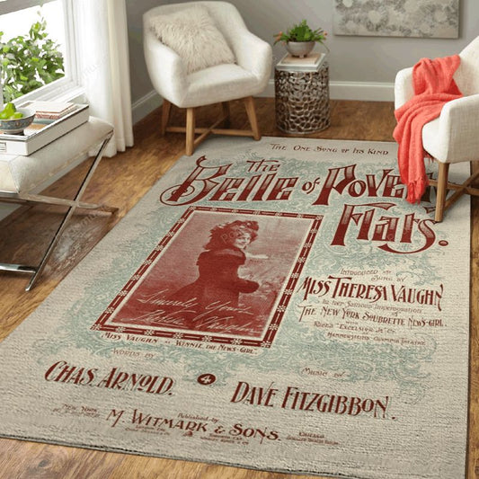 The Belle Of Poverty Flats Music Art Carpet Area Rug