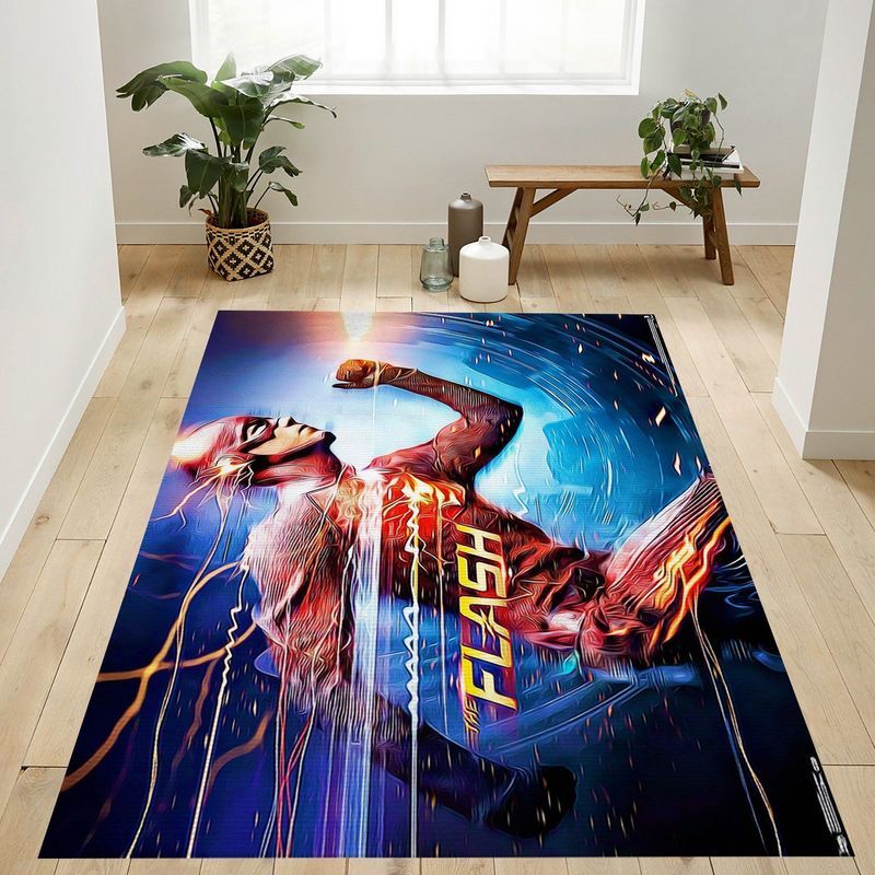 Barry Allen Flash Dc Comics Tv The Flash Speed Force Carpet Area Rug
