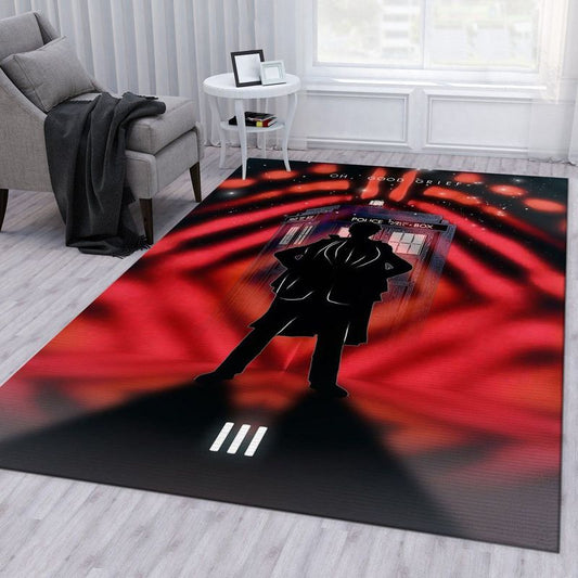 3rd Doctor With Tardis Carpet Area Rug