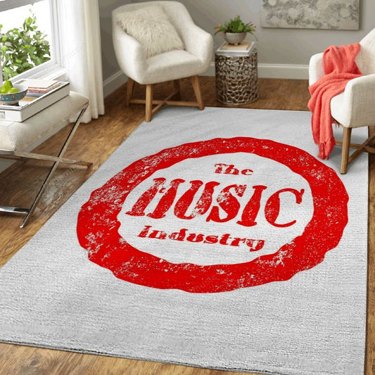 The Music Industry Red Ink Music Art Carpet Area Rug
