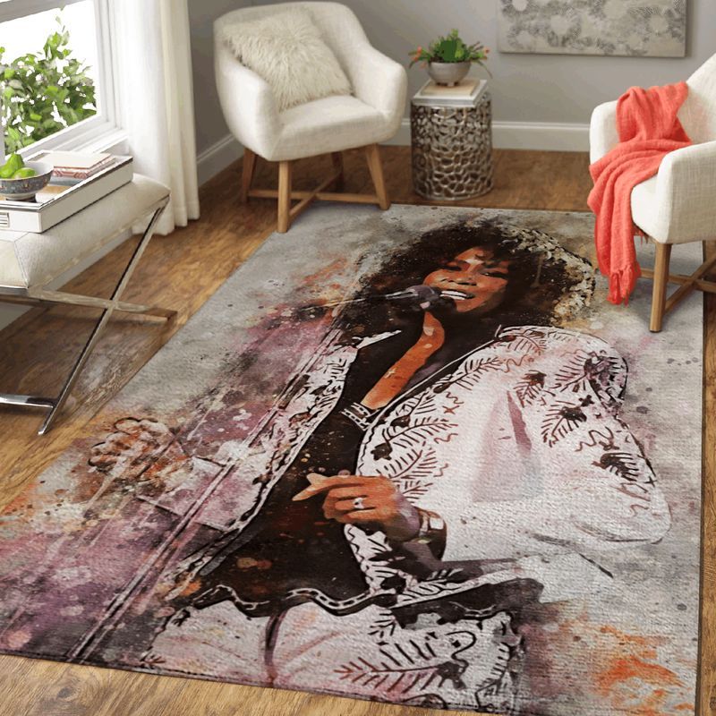 Whitney Houston I Will Always Love You Art Carpet Area Rug