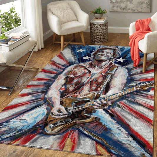 Bruce Springsteen Artwork Music Art Carpet Area Rug