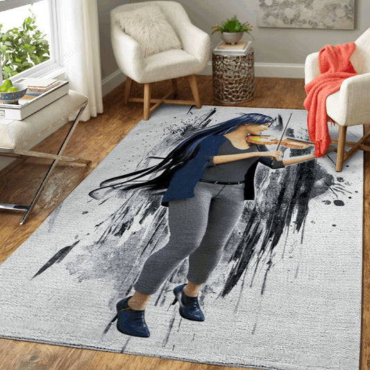 Violin Musician Music Art Carpet Area Rug