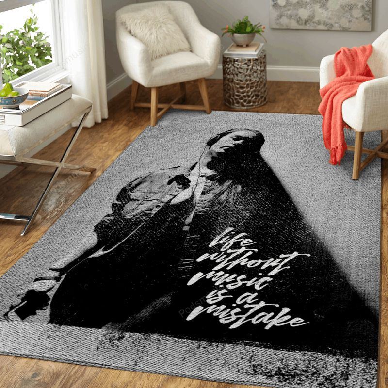 Without Music Is A Mistake Photography Art Carpet Area Rug