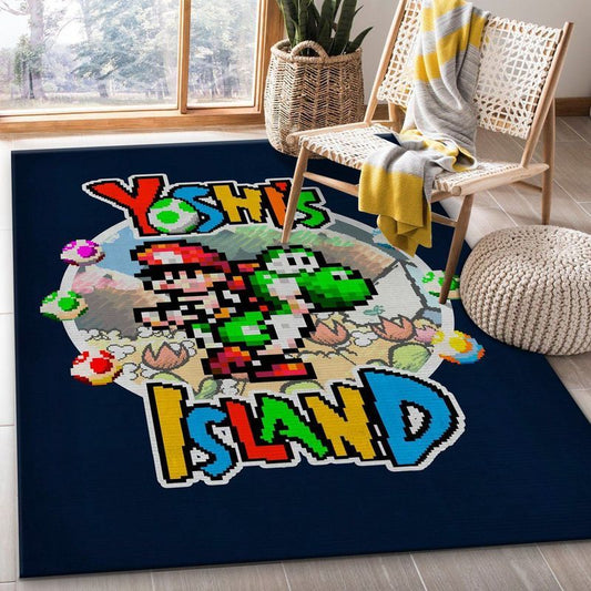 Super Mario Nintendo Yoshi S Island Carpet Area Rug