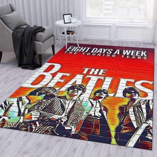The Beatles Retro Painting Eight Days A Week The Touring Years Carpet Area Rug