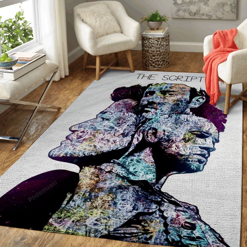 The Script Music Art Carpet Area Rug