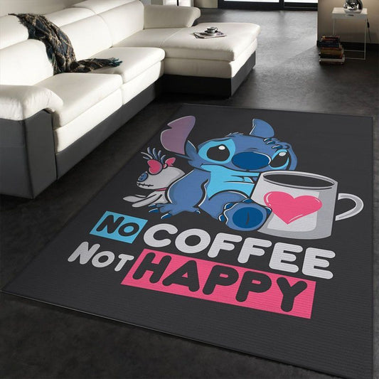 Stitch No Coffee Not Happy Carpet Area Rug