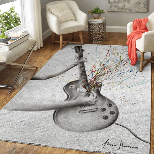 The Star Guitar Music Art Carpet Area Rug