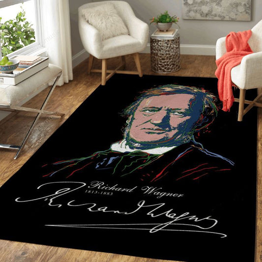 Wagner Colorful Portrait Music Art Carpet Area Rug