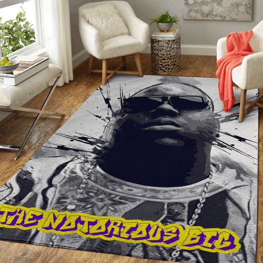 The Notorious Big 3 Rapper And Hip Hop Music Art Carpet Area Rug
