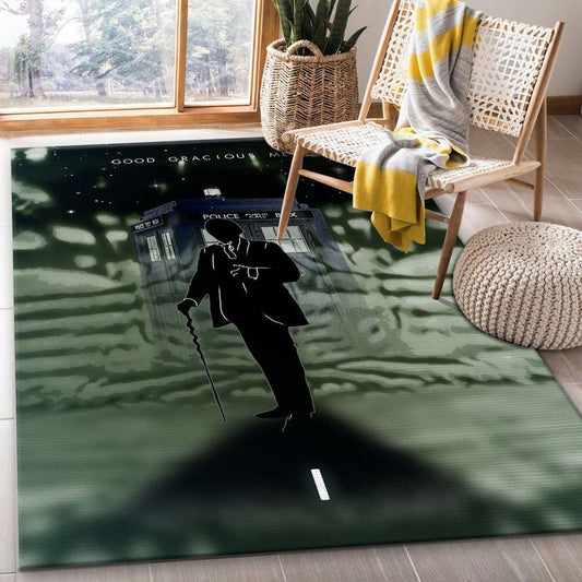 1st Doctor With Tardis Carpet Area Rug