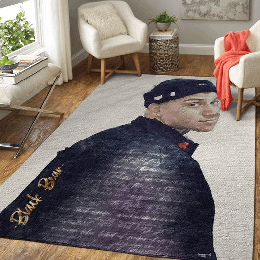 Black B Music Art Carpet Area Rug