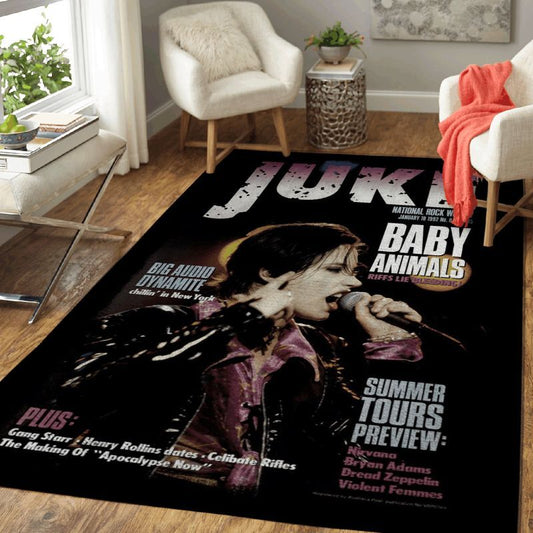 Baby Animals Juke Cover 92 Music Film And Tv Art Carpet Area Rug