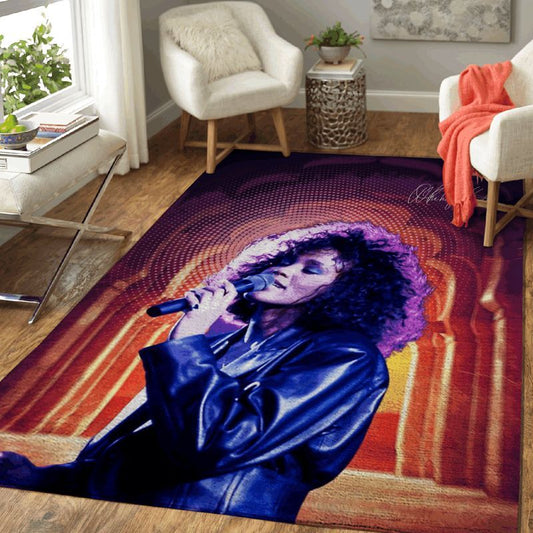 Whitney Houston Music Art Carpet Area Rug