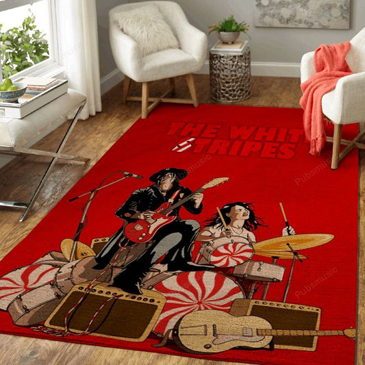 The White Stripes Music Art Carpet Area Rug