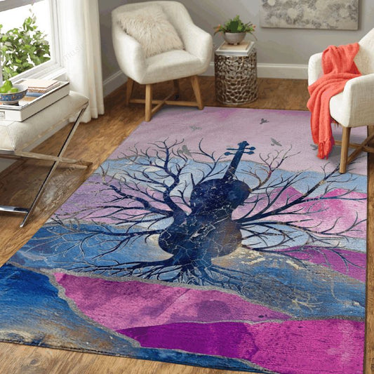 Violin Music Tree Music Art Carpet Area Rug