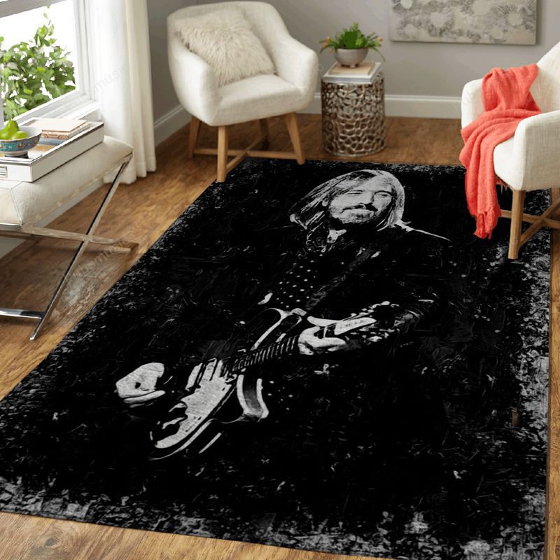 Tom Petty Music Monochrome Art Carpet Area Rug