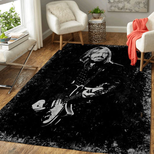 Tom Petty Music Monochrome Art Carpet Area Rug