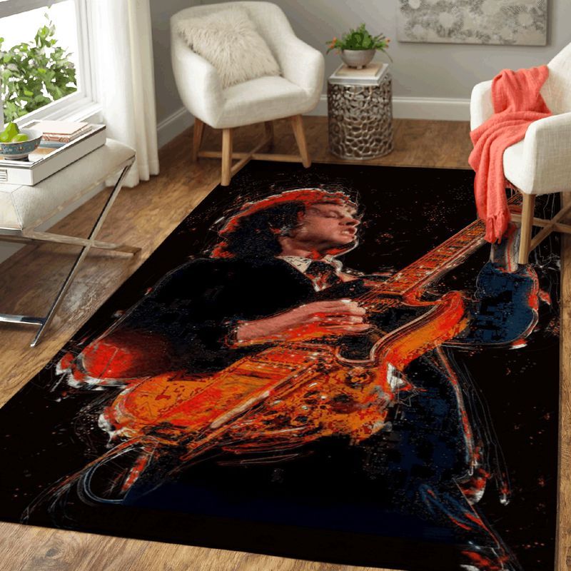 Angus Young Ac Dc Band Music Pop Art II Carpet Area Rug